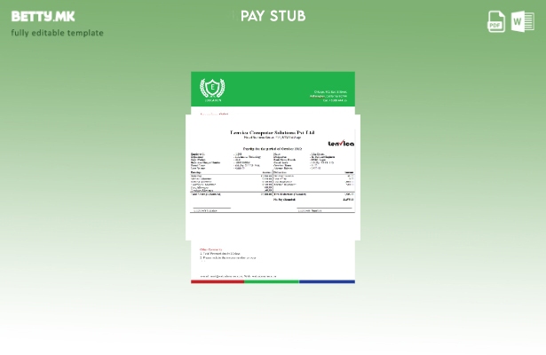 Модерен стил Индиски Ленвица за компјутерски решенија за шаблон за уплатница